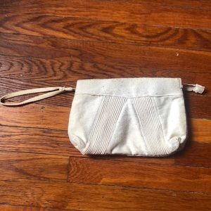 Vintage linen wristlet